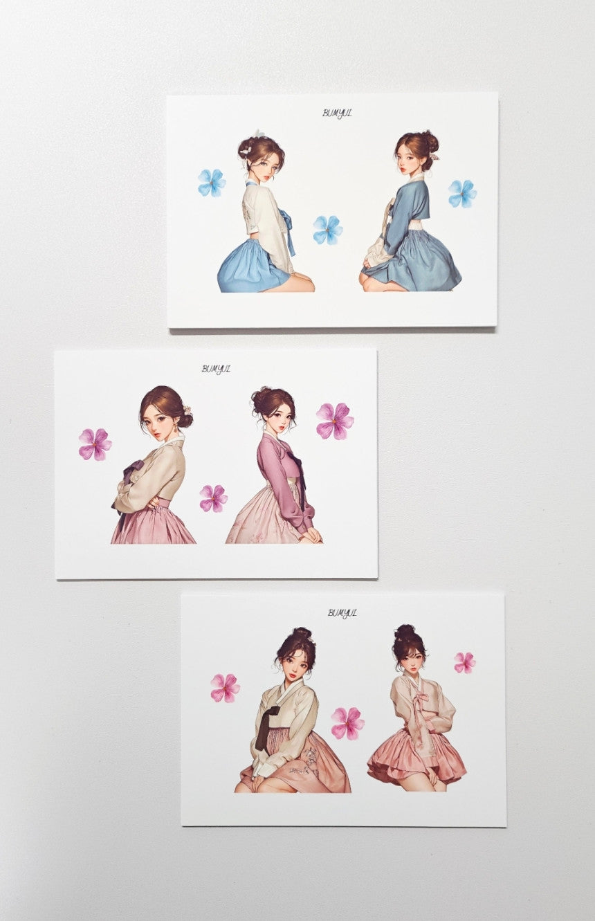 [BUMYUL] A Girl in Gentle Spring Attire Sticker