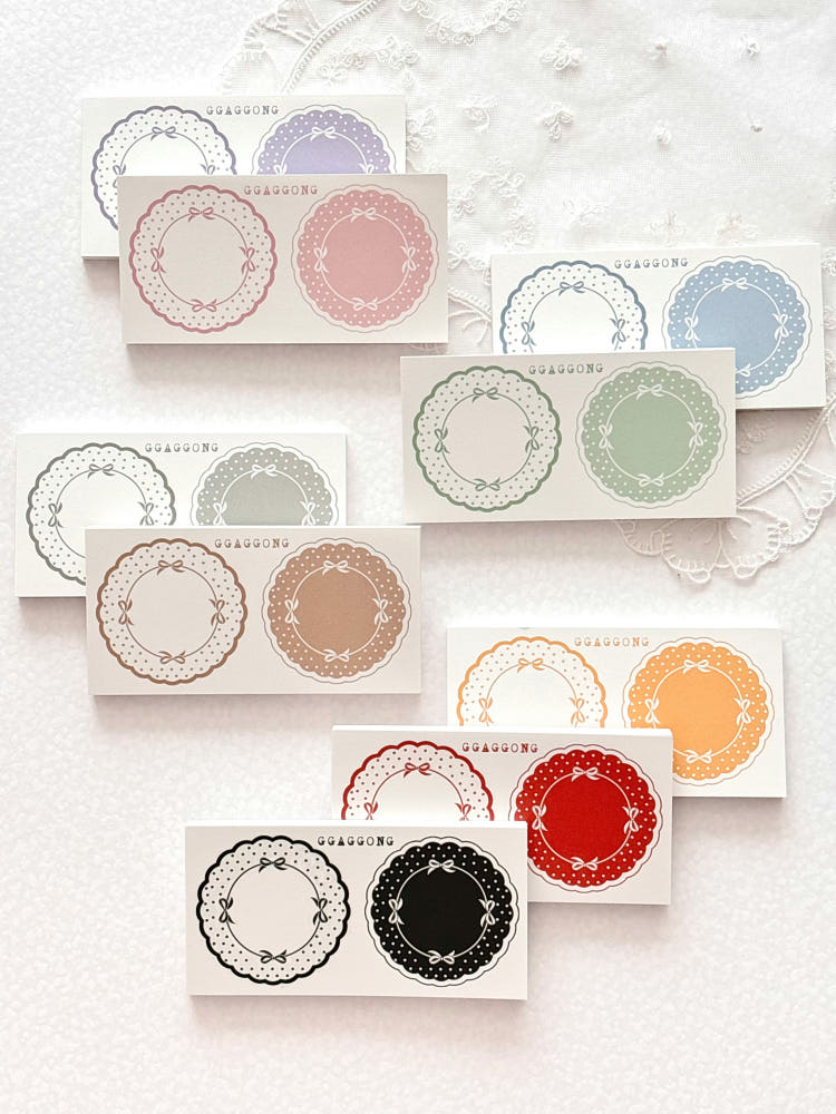 [GGAGGONG] Ribbon Doily Memo