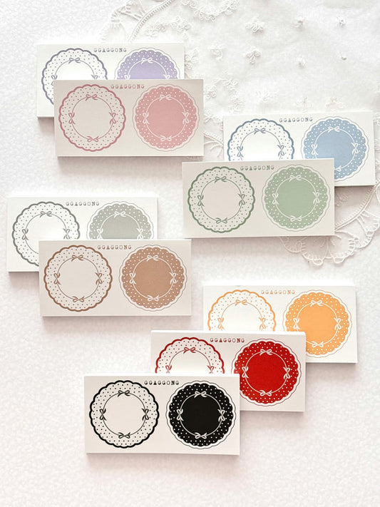 [GGAGGONG] Ribbon Doily Memo