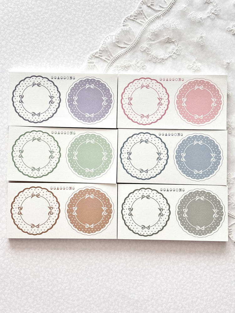 [GGAGGONG] Ribbon Doily Memo