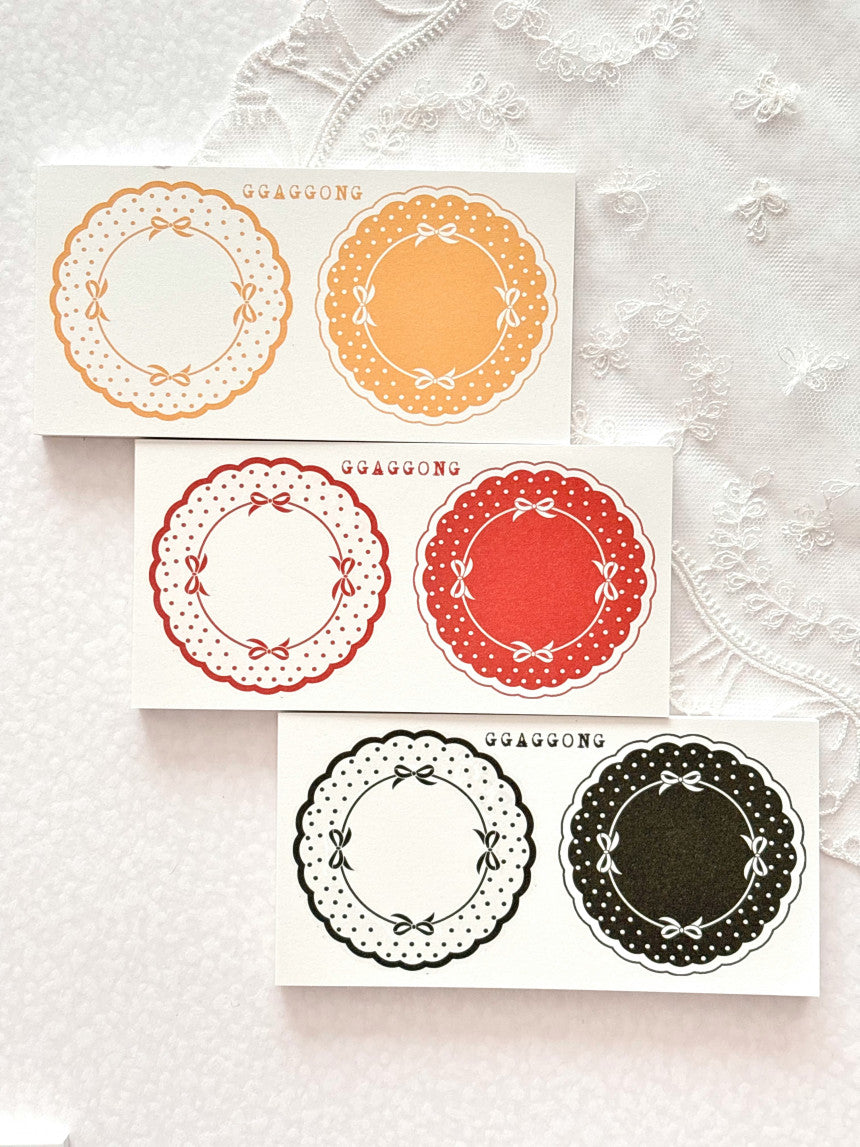 [GGAGGONG] Ribbon Doily Memo