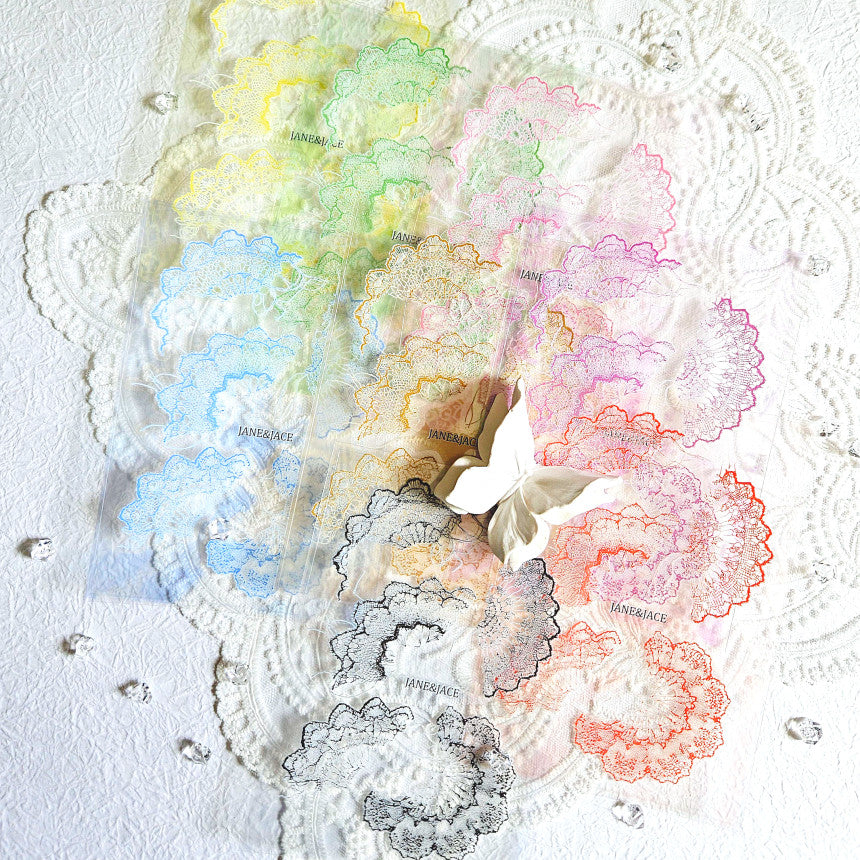 [Jane&Jace] Tone Lace Doily PET Sticker