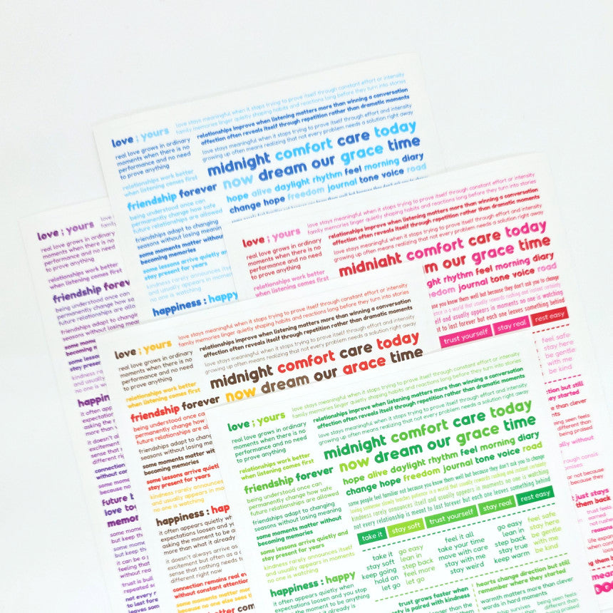 [Kind YumYum Store] Round Mini Lettering Sticker Color