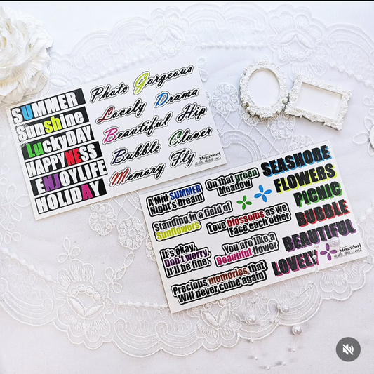 [DOA SHOP] Vivid Lettering Sticker