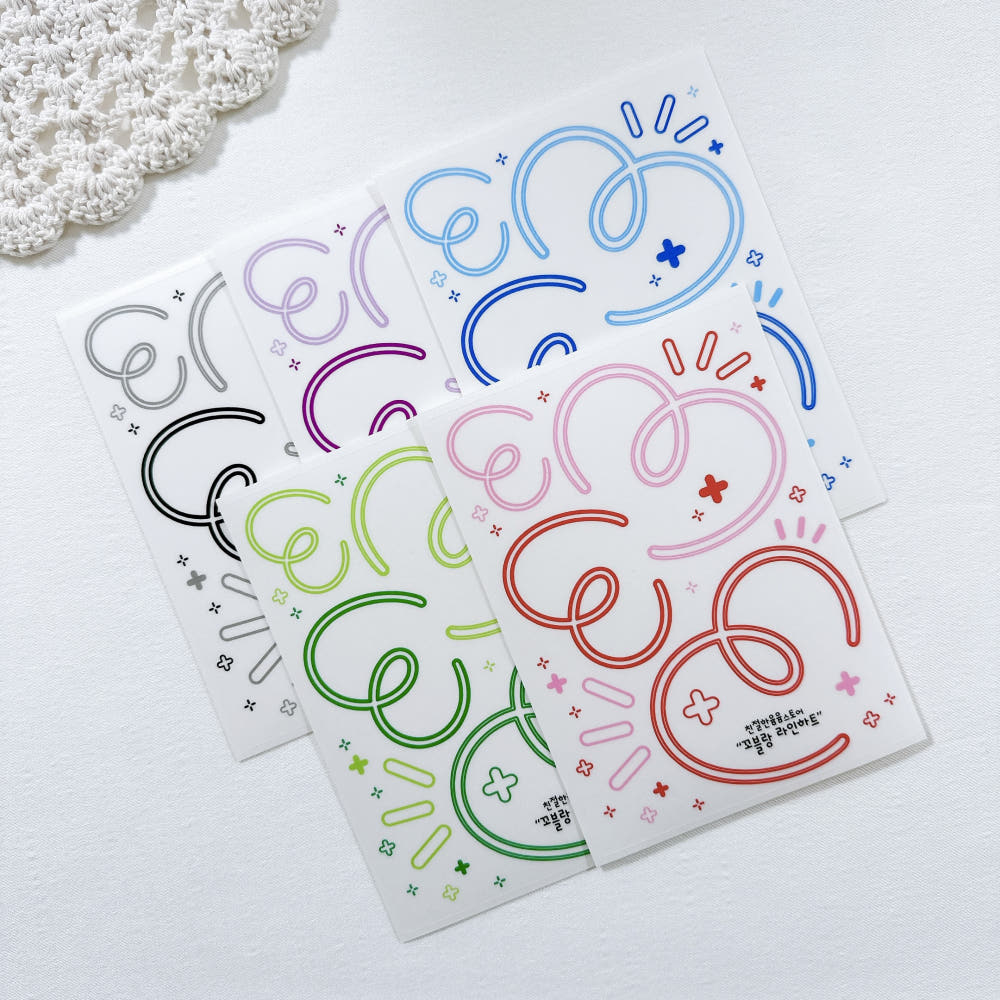 [Kind YumYum Store] Bented line heart sticker