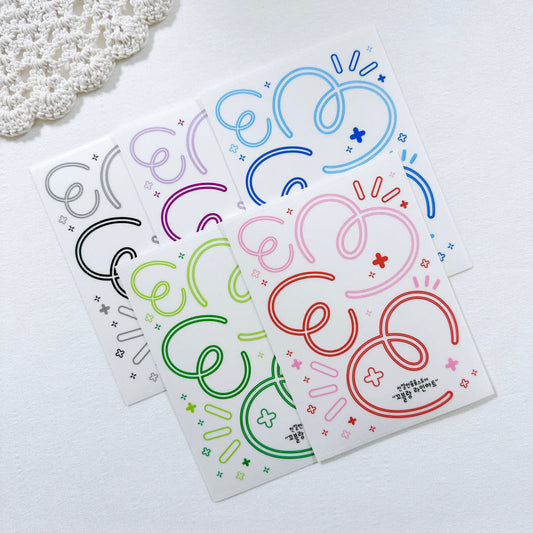 [Kind YumYum Store] Bented line heart sticker