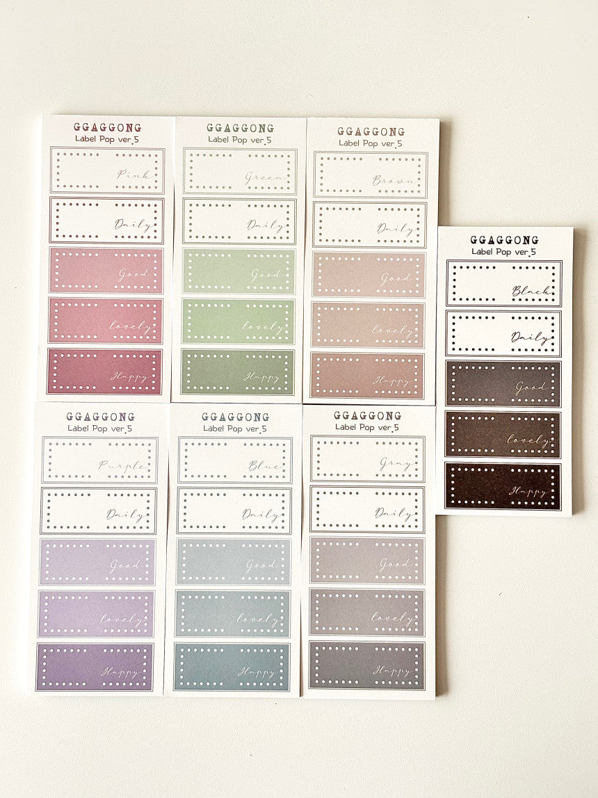 [GGAGGONG] Label Pop Ver.5