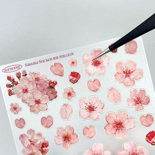 [Ann's NOTE]  2 Sheets transparent seal SAKURA
