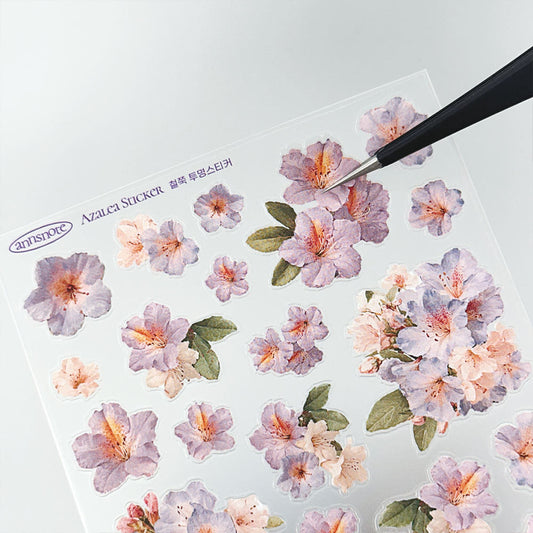 [Ann's NOTE]  2 Sheets transparent seal AZALEA
