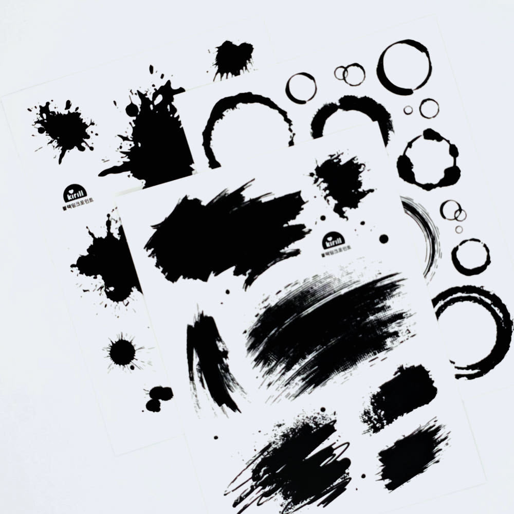[Kind YumYum Store] Black ink transparent sticker