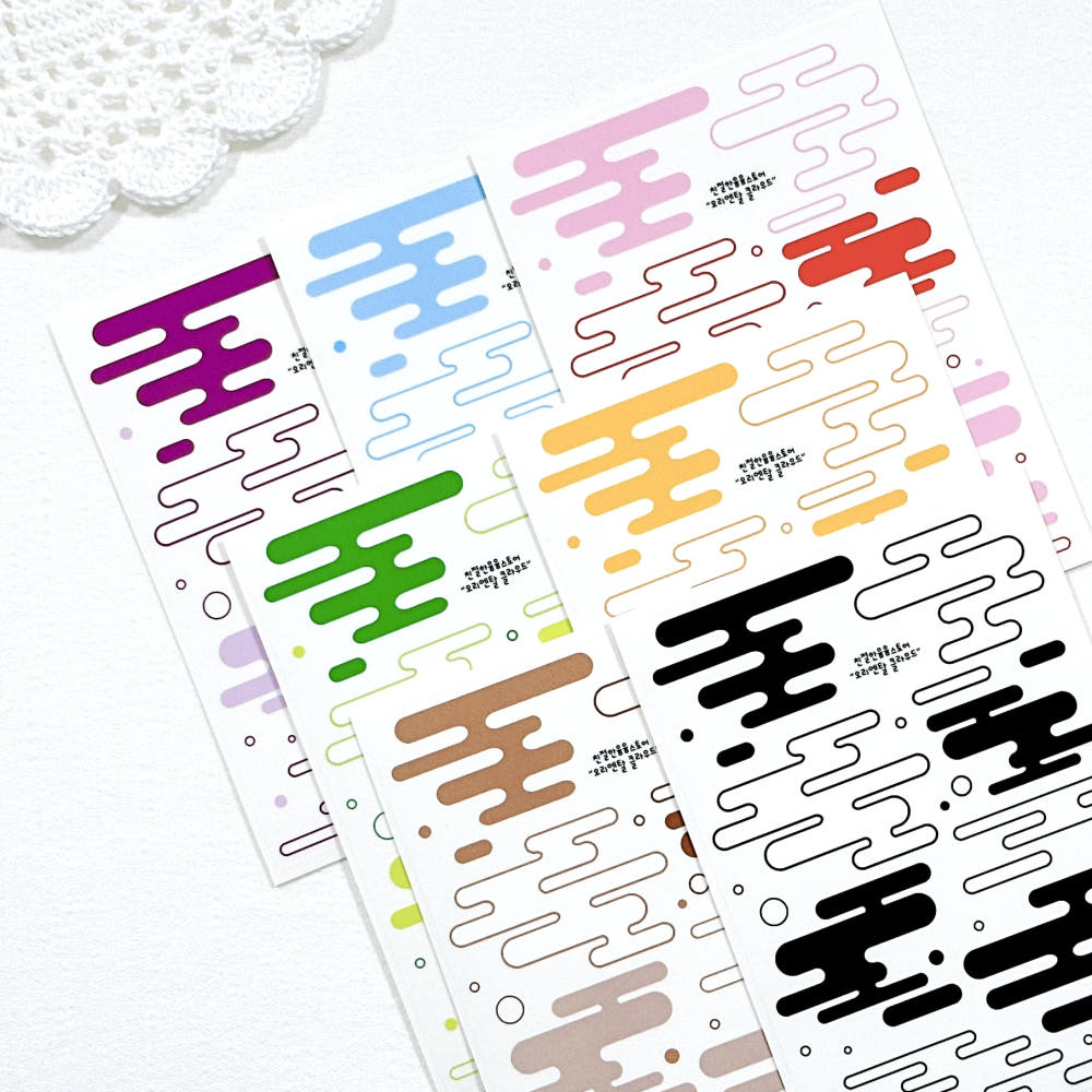 [Kind YumYum Store] Oriental Cloud Transparent Sticker