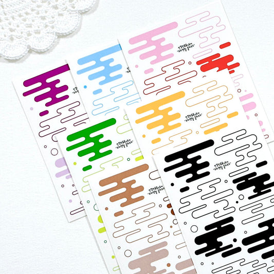 [Kind YumYum Store] Oriental Cloud Transparent Sticker