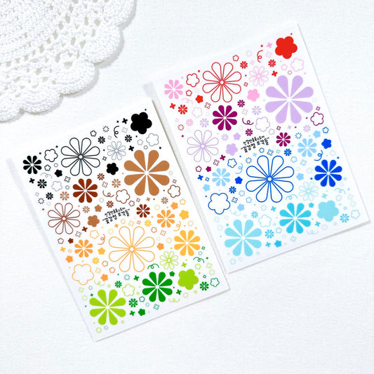 [Kind YumYum Store] Small flower transparent sticker