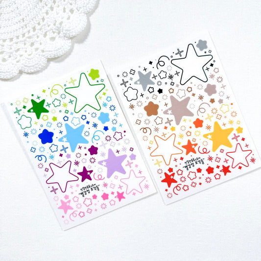 [Kind YumYum Store] Small star transparent sticker