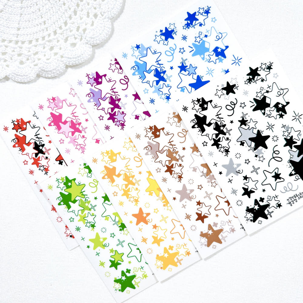 [Kind YumYum Store] Star decoration transparent sticker