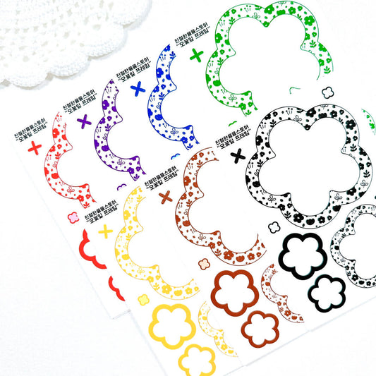 [Kind YumYum Store] Five petal frame paper (Vivid color)