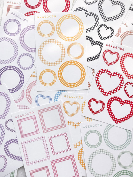[GGAGGONG] Check Pattern Label Paper