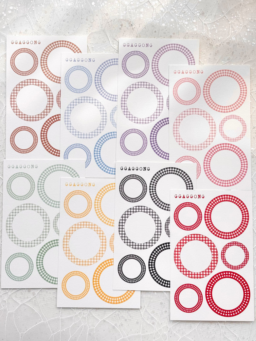 [GGAGGONG] Check Pattern Label Paper