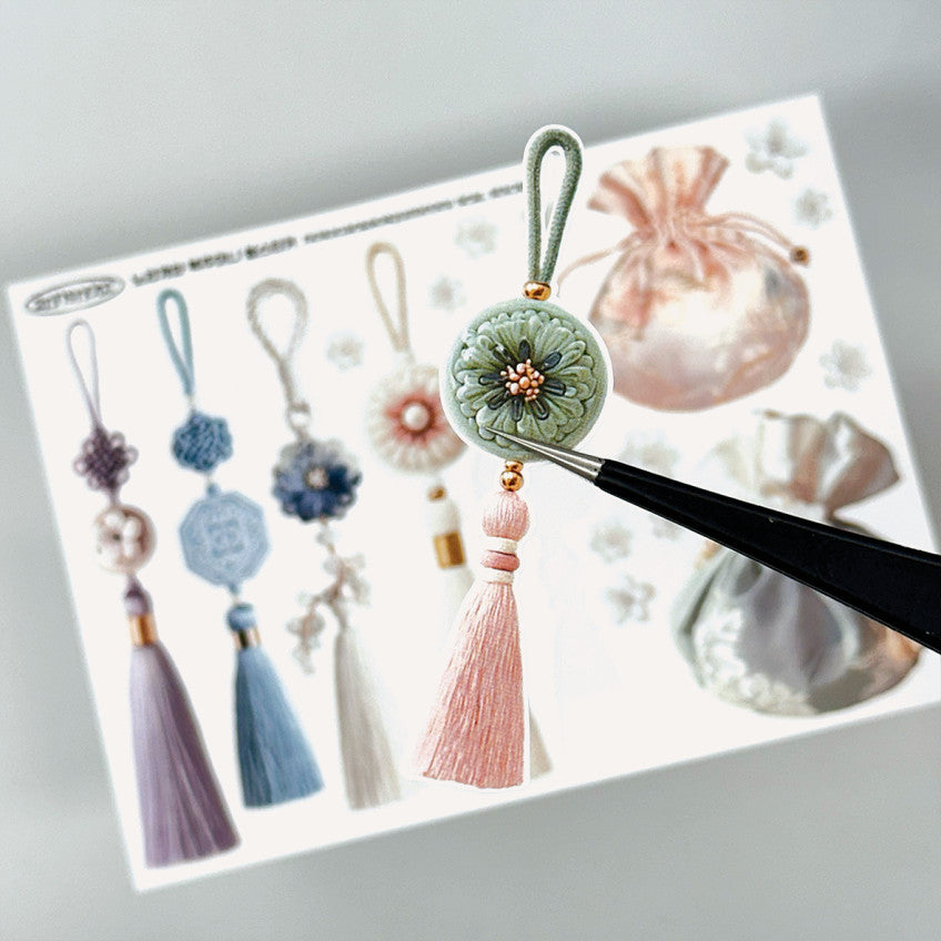 [Ann's NOTE]  2 Sheets Seal Stickers  Norigae and Bokjumeoni Pouch