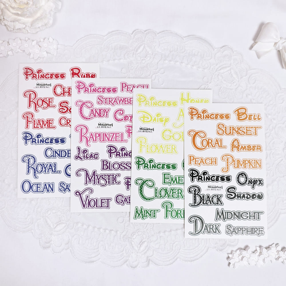 [DOA SHOP]  Dots Lettering Sticker