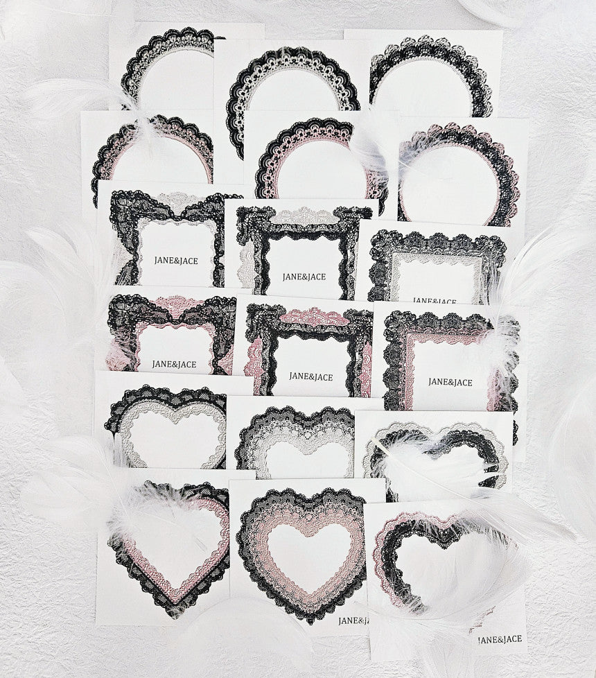 [Jane&Jace] Black Pink Lase Frame Paper