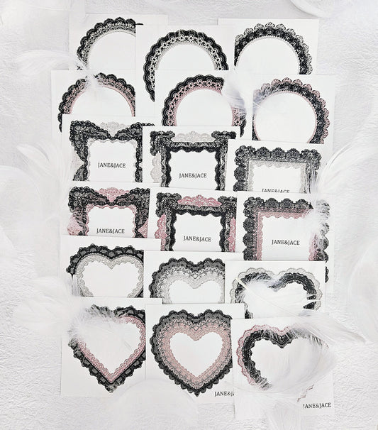 [Jane&Jace] Black Pink Lase Frame Paper