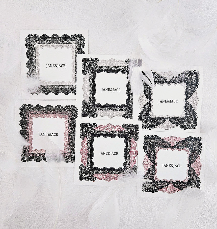 [Jane&Jace] Black Pink Lase Frame Paper