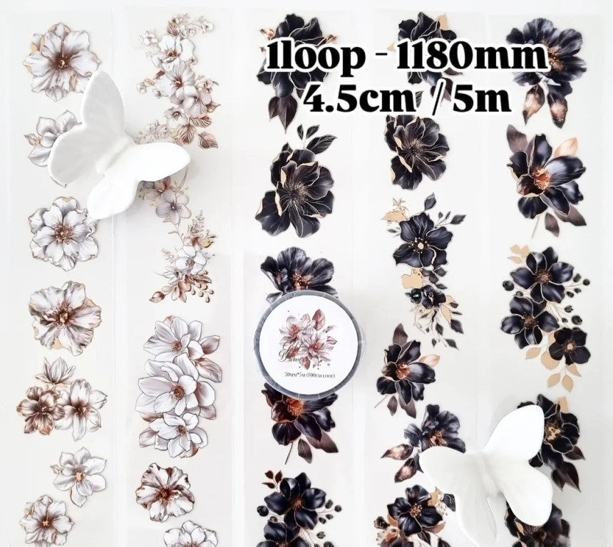 [Jane&Jace] Gold Flower Masking PET Tape