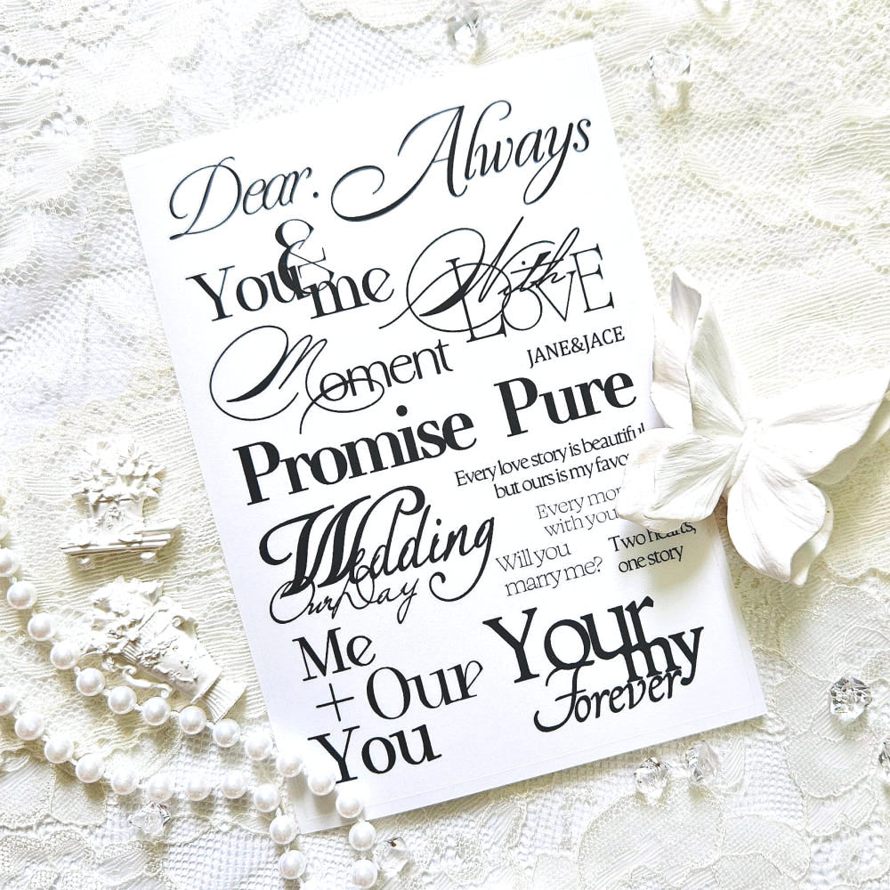 [Jane&Jace] Dear Love Lettering PET Sticker