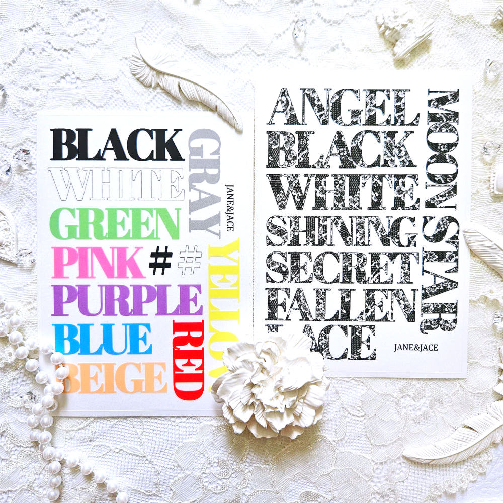 [Jane&Jace] Big Point Lettering PET Sticker