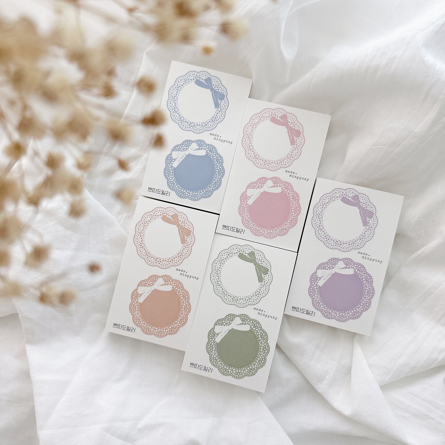 [MINYYUNY]  Pretty Doily Color Memo