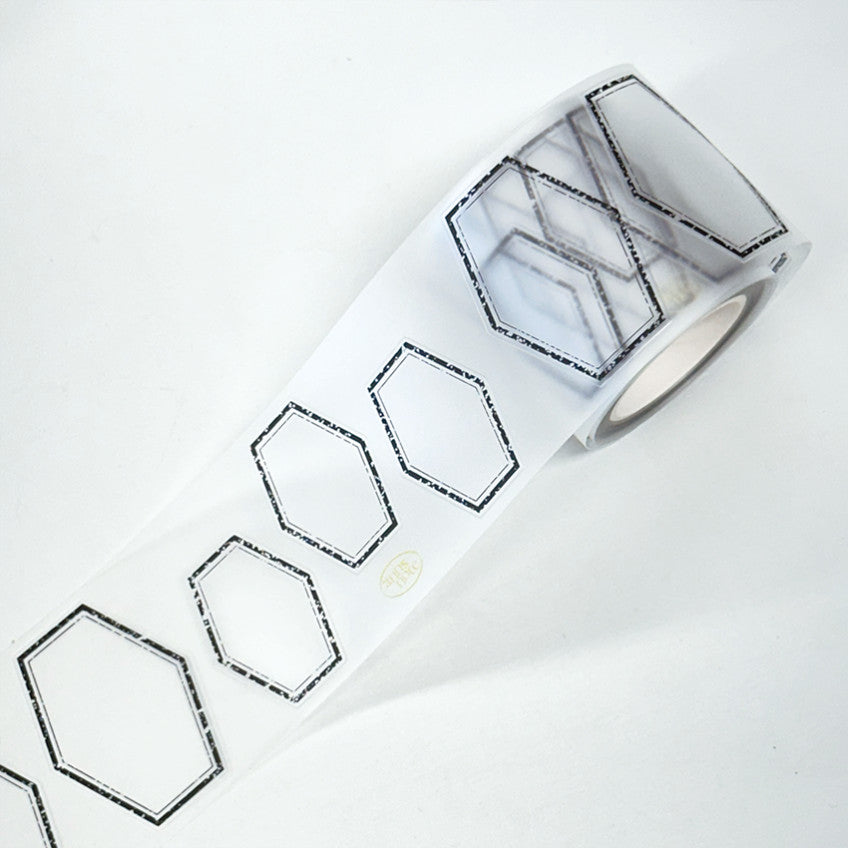 [Ann's NOTE] Hexasgon Label Black PET Masking Tape 5M