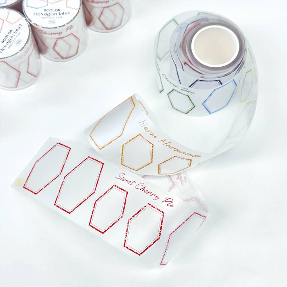 [Ann's NOTE] Hexasgon Label Color PET Masking Tape 5M