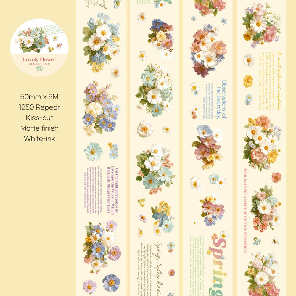[Ann's NOTE]  Lovely Flower PET Masking Tape 5M