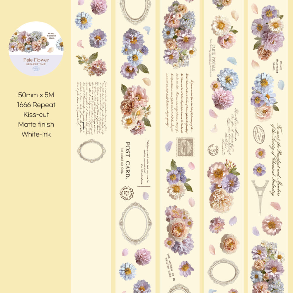 [Ann's NOTE]  Pale Flower PET Masking Tape 5M