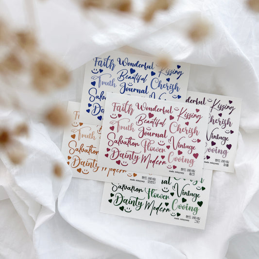 [MINYYUNY]  Hand Lettering PET Color
