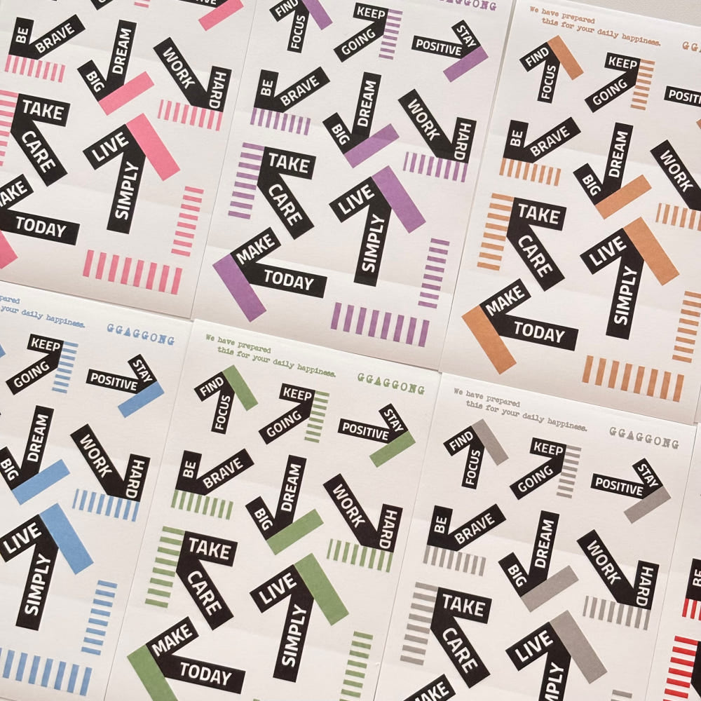 [GGAGGONG] Arrow Letter Sticker