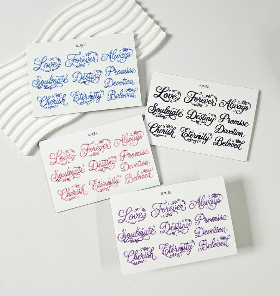 [BUMYUL] 48. Bridal Lettering sticker