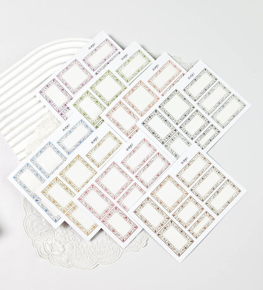 [BUMYUL] 21. Tiny Floral Frame Labels sticker