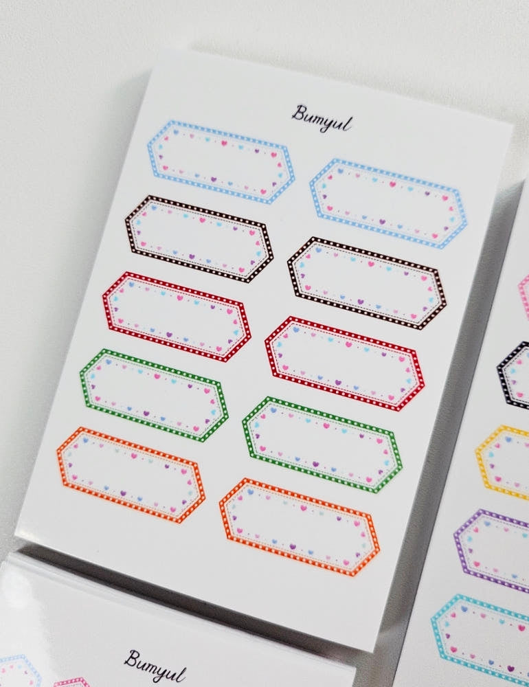 [BUMYUL] 55. Mini Color Labels PET