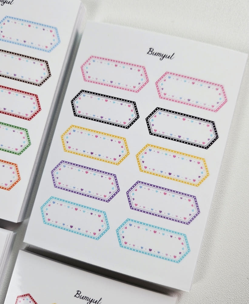 [BUMYUL] 55. Mini Color Labels PET