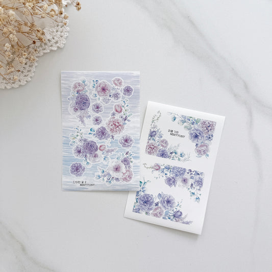 [MINYYUNY] Elegant Flower 2 + Purple Garden Sticker