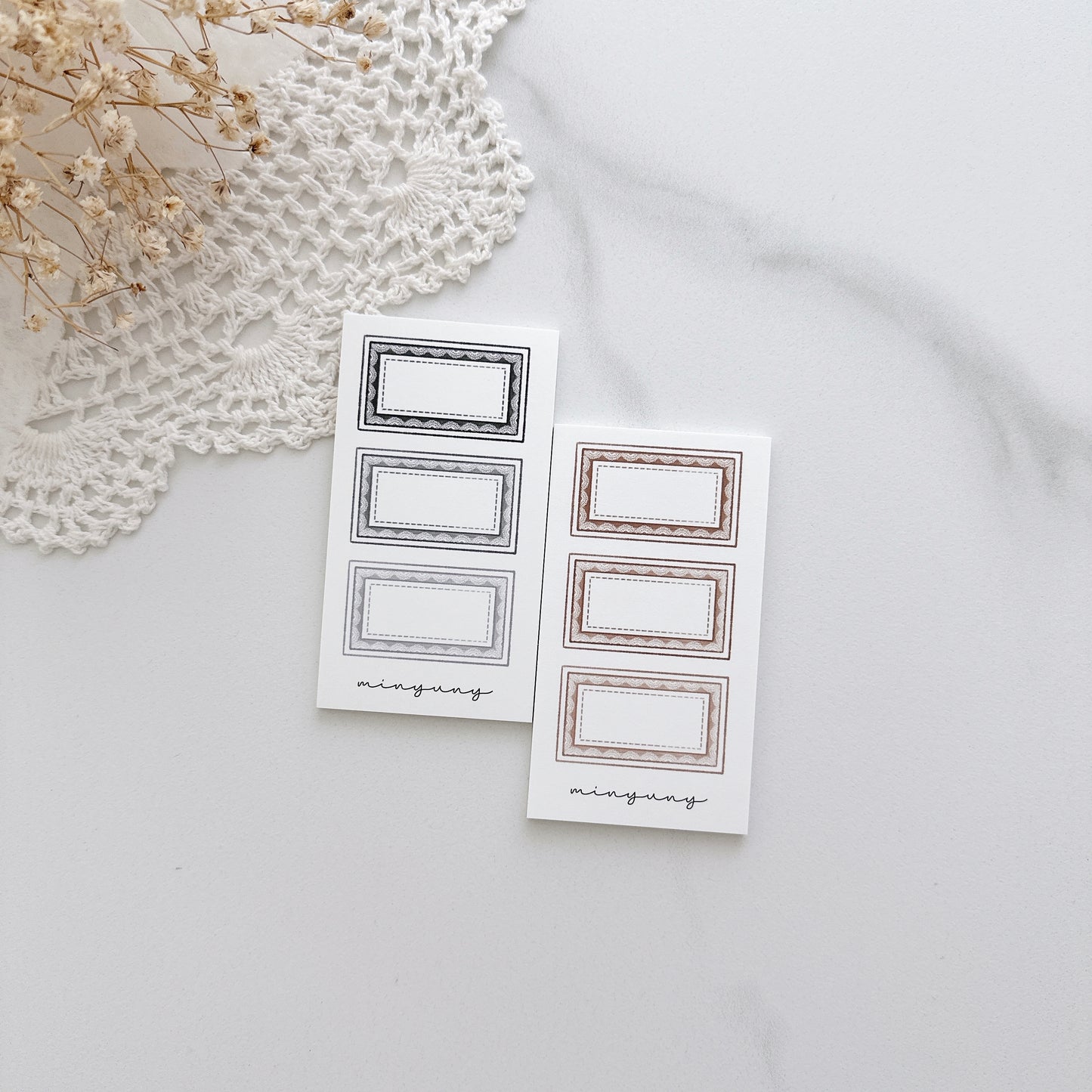 [MINYYUNY] Mini Lase Label2 Black Brown