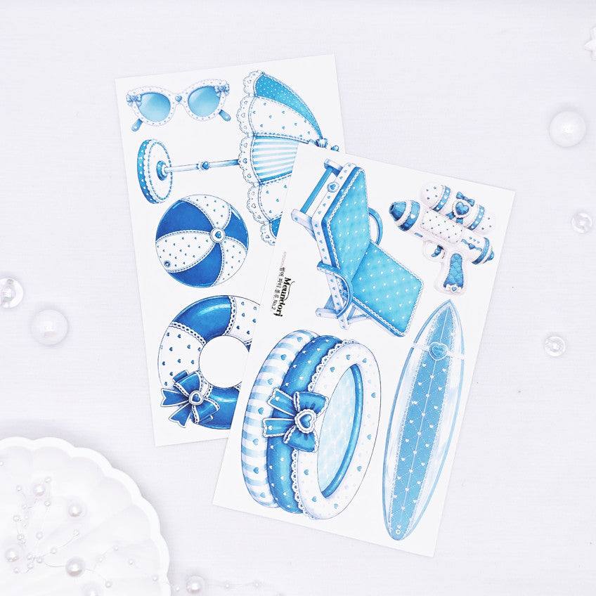 [DOA SHOP]  21-22. summer party blue sticker