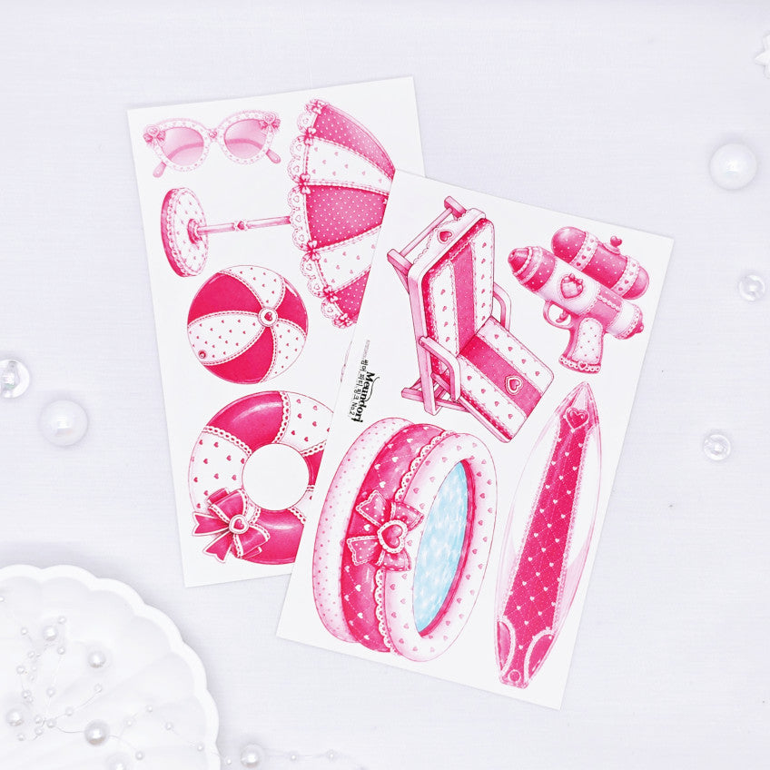 [DOA SHOP]  25-26. summer party pink sticker