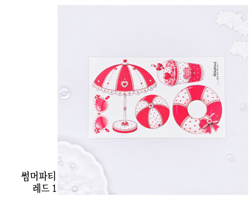 [DOA SHOP]  19-20. Summer party red sticker