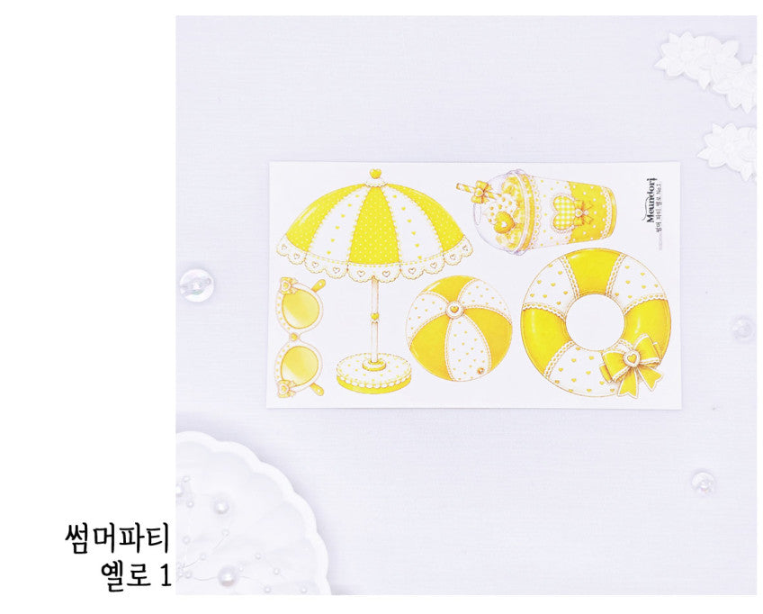 [DOA SHOP]  23-24. summer party yellow sticker