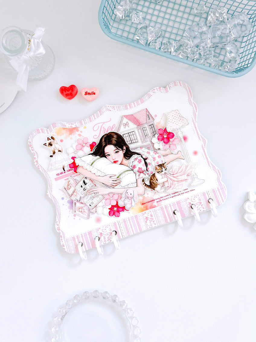 [Kind YumYum Store] 10. 淡色パターン壁紙ステッカー