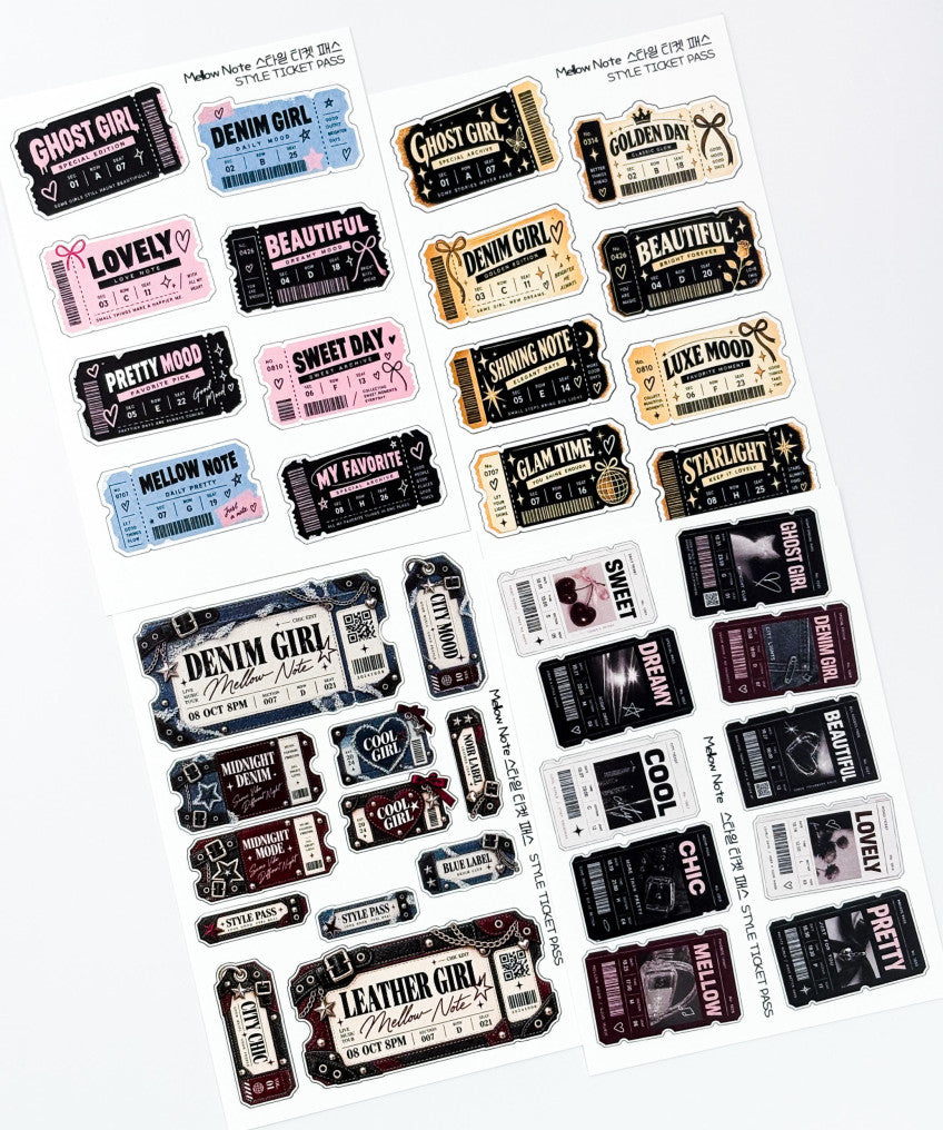 [Mellow Note] 22. 10月 Mellow Package Ghost Street Denim 手帳デコセット