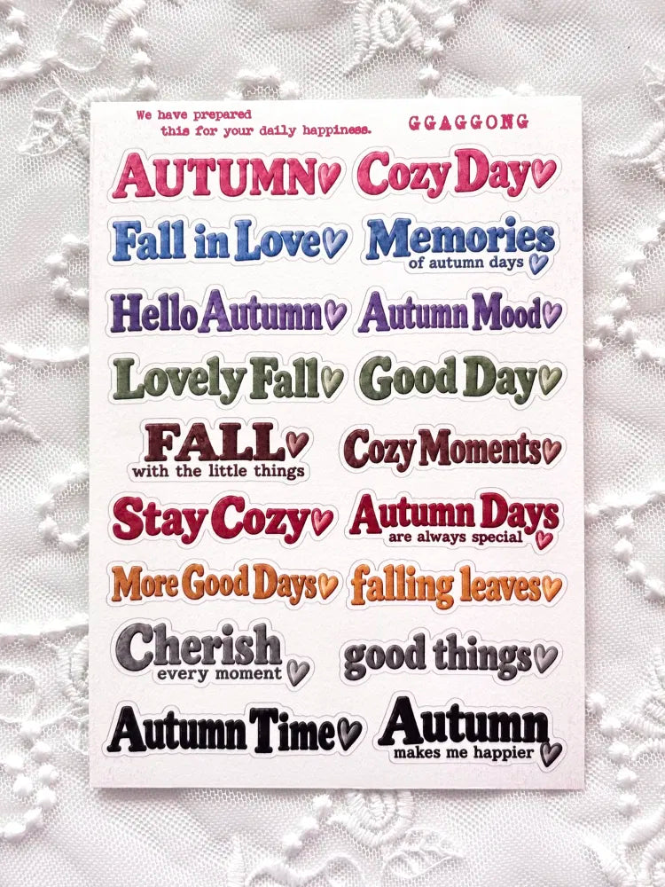 [GGAGGONG] Fall Mode Lettering （特殊紙）